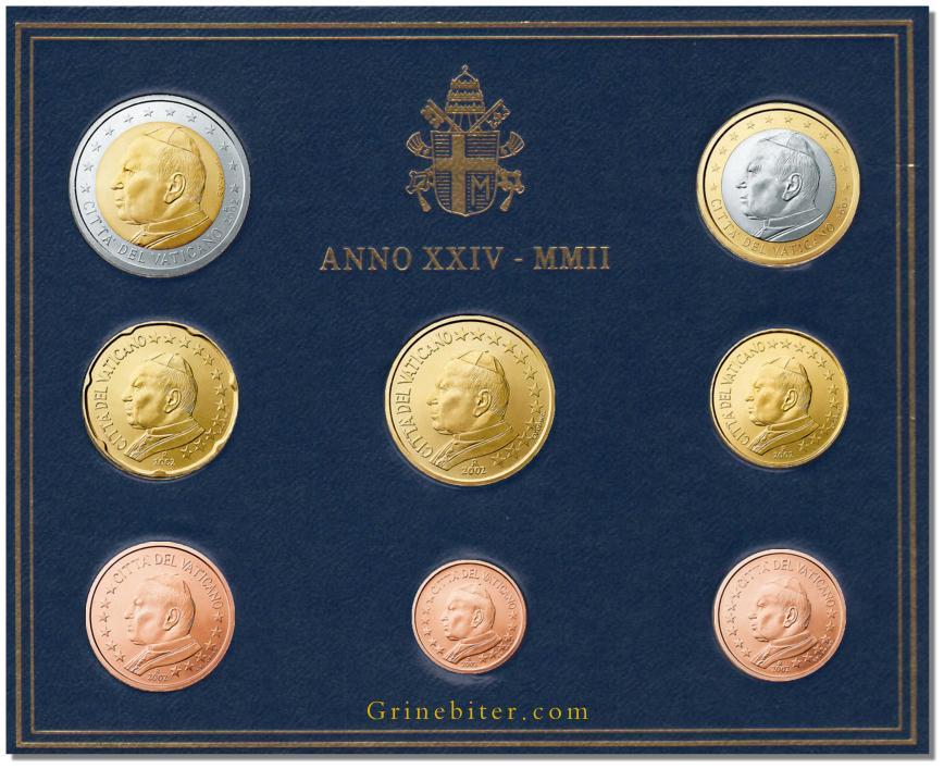 Vatican Euro Coin Set 2002