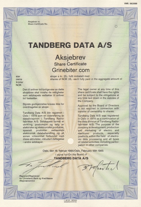 Tandberg Data

