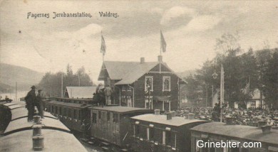 Old Pictures of Fagernes Railroad Station in Valdres Norway