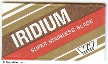 iridium Super Razor Blade Wrapper