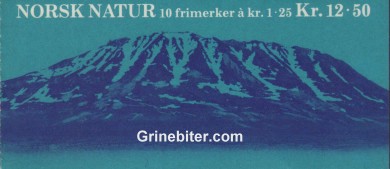 Gaustatoppen i Telemark  FH49 frimerkehefte