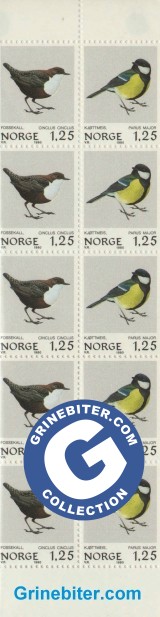 FH54 Fossekall og kjttmeis frimerker