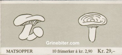 Bl ridderhatt og granmatriske FH71 frimerkehefte