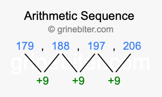 Sequence 179, 188, 197, 206,...