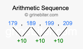 Sequence 179, 189, 199, 209,...
