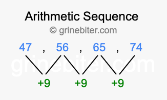 Sequence 47, 56, 65, 74,...