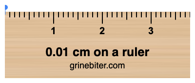 0.01 cm on a ruler Where is 0.01 centimeters on a ruler