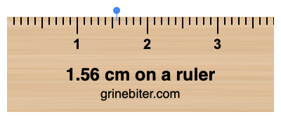 Where is 1.56 centimeters on a ruler