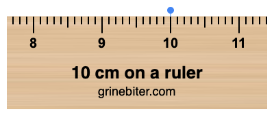 Where is 10 centimeters on a ruler