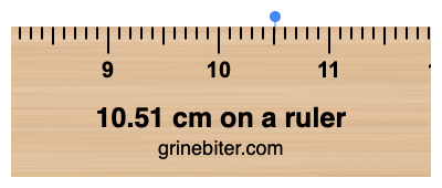 10.51 cm on a ruler Where is 10.51 centimeters on a ruler