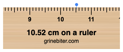 10.52 cm on a ruler Where is 10.52 centimeters on a ruler