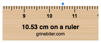 10.53 cm on a ruler Where is 10.53 centimeters on a ruler