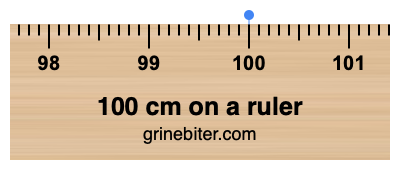 100 cm on a ruler Where is 100 centimeters on a ruler