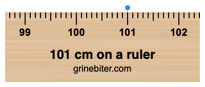 101 cm on a ruler Where is 101 centimeters on a ruler