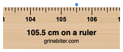 Where is 105.5 centimeters on a ruler