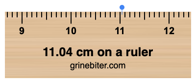 Where is 11.04 centimeters on a ruler