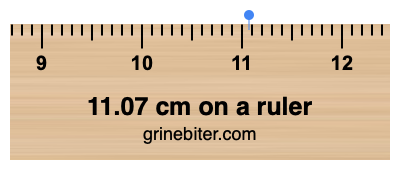 11.07 cm on a ruler Where is 11.07 centimeters on a ruler