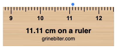 11.11 cm on a ruler Where is 11.11 centimeters on a ruler