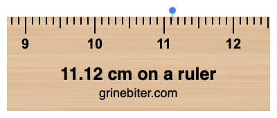 11.12 cm on a ruler Where is 11.12 centimeters on a ruler