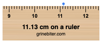 11.13 cm on a ruler Where is 11.13 centimeters on a ruler
