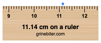 11.14 cm on a ruler Where is 11.14 centimeters on a ruler