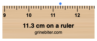 Where is 11.3 centimeters on a ruler