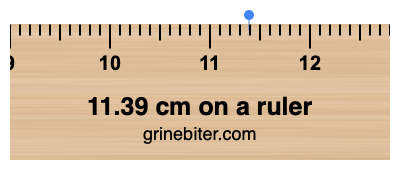 Where is 11.39 centimeters on a ruler