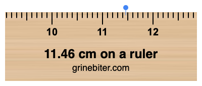 Where is 11.46 centimeters on a ruler