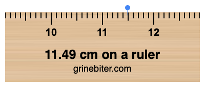 Where is 11.49 centimeters on a ruler