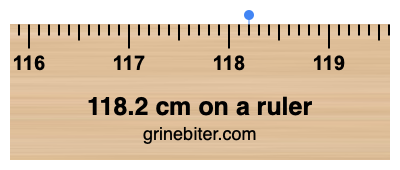 Where is 118.2 centimeters on a ruler