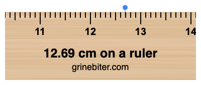 Where is 12.69 centimeters on a ruler