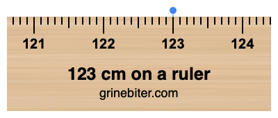 123 cm on a ruler Where is 123 centimeters on a ruler