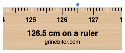 126.5 cm on a ruler Where is 126.5 centimeters on a ruler