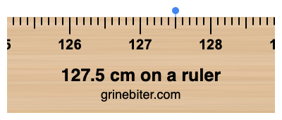 127.5 cm on a ruler Where is 127.5 centimeters on a ruler