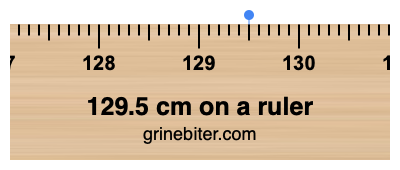 129.5 cm on a ruler Where is 129.5 centimeters on a ruler