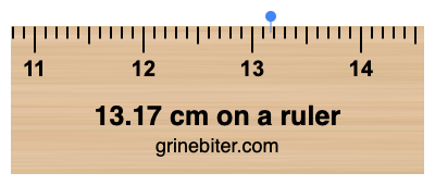 Where is 13.17 centimeters on a ruler