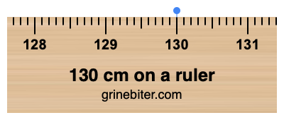 130 cm on a ruler Where is 130 centimeters on a ruler