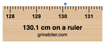 130.1 cm on a ruler Where is 130.1 centimeters on a ruler