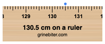 130.5 cm on a ruler Where is 130.5 centimeters on a ruler