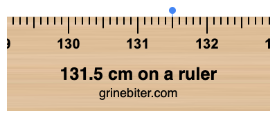 131.5 cm on a ruler Where is 131.5 centimeters on a ruler