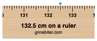 Where is 132.5 centimeters on a ruler