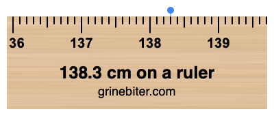 Where is 138.3 centimeters on a ruler