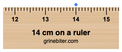 14 cm shop in ruler