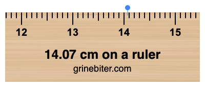 14.07 cm on a ruler Where is 14.07 centimeters on a ruler