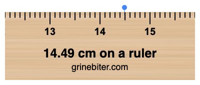 Where is 14.49 centimeters on a ruler