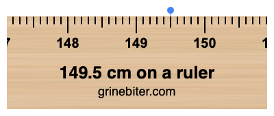 149.5 cm on a ruler Where is 149.5 centimeters on a ruler