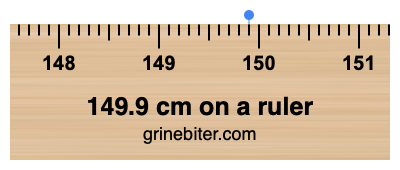 149.9 cm on a ruler Where is 149.9 centimeters on a ruler