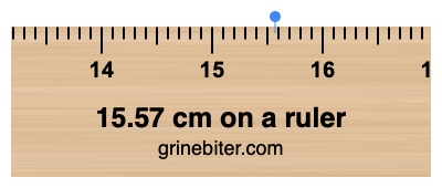 Where is 15.57 centimeters on a ruler