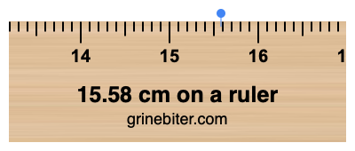 Where is 15.58 centimeters on a ruler