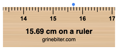 Where is 15.69 centimeters on a ruler